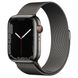 Apple Watch Series 7 GPS + Cellular, 45mm Graphite Stainless Steel Case with Milanese Loop Graphite (MKL33)