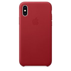 Чехол кожанный Apple iPhone XS Leather Case (MRWK2) Red
