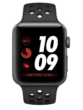 Apple Watch Series 3 Nike+ (GPS) 42mm Space Gray Aluminum Case with Anthracite/Black Nike Sport Band (MQL42) 1599 фото