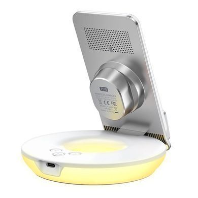 Беспроводное зарядное устройство Mcdodo [CH-1610] Desktop Wireless Charger with Alarm & Night Lamp 15W 20202 фото