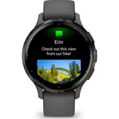 Смарт-часы Garmin Venu 3S Slate S. Steel Bezel w. Pebble Gray Case and S. Band (010-02785-00)