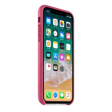 Чехол кожанный Apple iPhone X Leather Case (MQTJ2) Pink Fuchsia 1281 фото