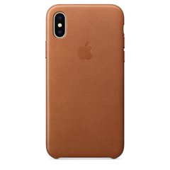 Чехол из кожи Apple для iPhone X коричневый (MQTA2)