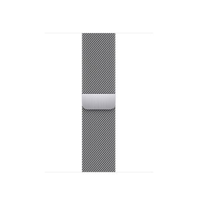 Apple Watch Series 7 GPS + Cellular, 41mm Silver Stainless Steel Case with Milanese Loop Silver (MKHX3)