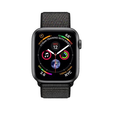 Apple Watch Series 4 (GPS) 44mm Space Gray Aluminum Case with Black Sport Loop (MU6E2) 2057 фото