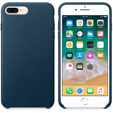 Чохол Apple Leather Case Cosmos Blue (MQHR2) для iPhone 8 Plus / 7 Plus 972 фото