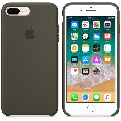 Чохол Apple Silicone Case Dark Olive (MR3Q2) для iPhone 8 Plus / 7 Plus 738 фото