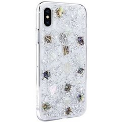 Яркий прочный чехол SwitchEasy Flash Silver Seashell для iPhone X
