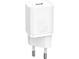 Сережевий зарядний пристрій Baseus Super Silicone PD Charger 20W (1Type-C) White (CCSUP-B02) 3899 фото