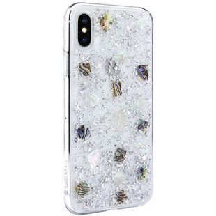 Яскравий міцний чохол SwitchEasy Flash Silver Seashell для iPhone X 2008 фото