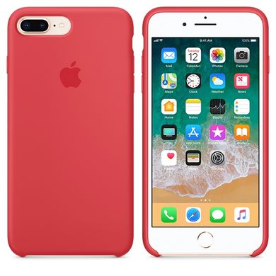 Силіконовий чохол Apple Silicone Case Red Raspberry (MRFW2) для iPhone 8 Plus / 7 Plus 1856 фото