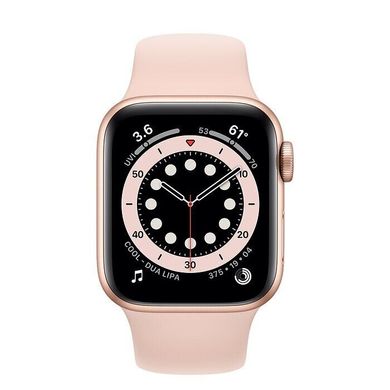 Apple Watch Series 6 44mm Gold Aluminum Case with Pink Sand Sport Band (M00E3) 3747 фото