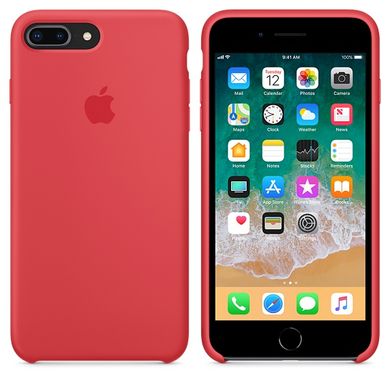 Силіконовий чохол Apple Silicone Case Red Raspberry (MRFW2) для iPhone 8 Plus / 7 Plus 1856 фото