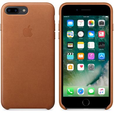 Чохол Apple Leather Case Saddle Brown (MQHK2) для iPhone 8 Plus / 7 Plus 973 фото