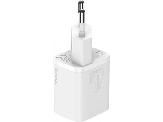 Сережевий зарядний пристрій Baseus Super Silicone PD Charger 20W (1Type-C) White (CCSUP-B02) 3899 фото
