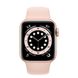 Apple Watch Series 6 44mm Gold Aluminum Case with Pink Sand Sport Band (M00E3) 3747 фото 2