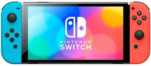 Портативная игровая приставка Nintendo Switch OLED with Neon Blue and Neon Red Joy-Con 4198 фото