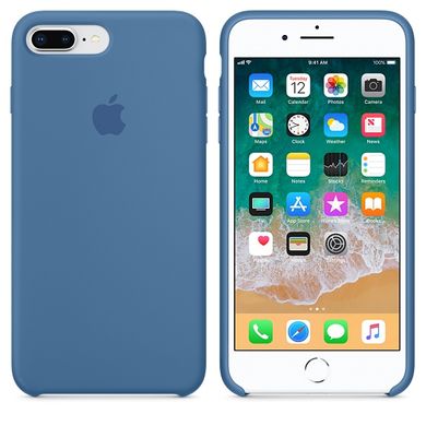 Силіконова накладка Apple Silicone Case Denim Blue (MRFX2) для iPhone 8 Plus / 7 Plus 1857 фото