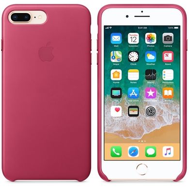 Чехол Apple Leather Case Pink Fuchsia (MQHT2) для iPhone 8 Plus / 7 Plus 974 фото