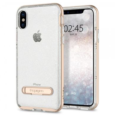Чехол Spigen Crystal Hybrid Glitter Gold Quartz для iPhone X 1337 фото