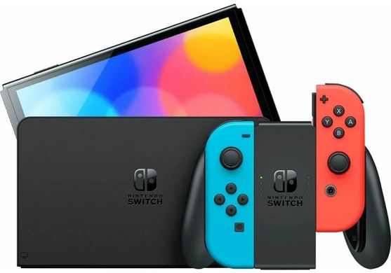 Портативная игровая приставка Nintendo Switch OLED with Neon Blue and Neon Red Joy-Con 4198 фото