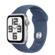 Apple Watch SE 2 2024 GPS 44mm Silver Aluminum Case with Denim Sport Band - M/L (MXER3)