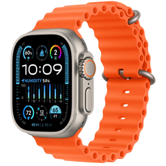 Apple Watch Ultra 2 GPS + Cellular 49mm Titanium Case with Orange Ocean Band (MREH3) 4451 фото