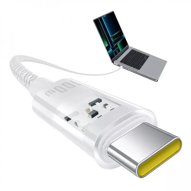 Кабель Baseus Gem Fast-Charging Data Cable Type-C to Type-C 100W 1m White (P10373000211-00) 20031 фото