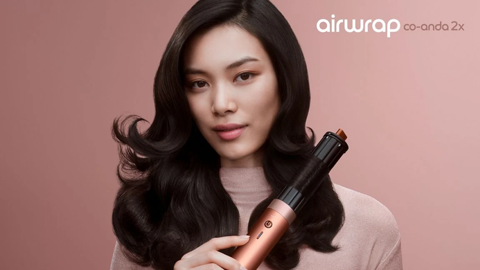 Мультистайлер-фен Dyson Airwrap Co-anda2x Multi-styler & Dryer Straight+Wavy - Red Velvet/Gold (176955-01) EU 111325 фото