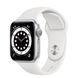 Apple Watch Series 6 44mm Silver Aluminum Case with White Sport Band (M00D3) 3749 фото 1