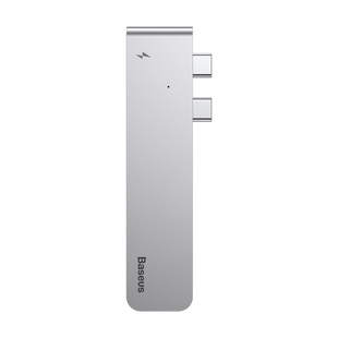 Перехідник Baseus Thunderbolt c + dual Type-c to USB3.0 / HDMI (CAHUB-B0G) Space grey 2700 фото