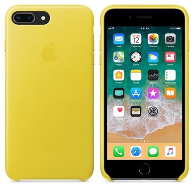 Оригінальний чохол Apple Leather Case Spring Yellow (MRGC2) для iPhone 8 Plus / 7 Plus 1859 фото