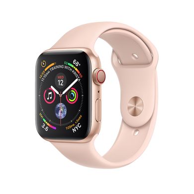Apple Watch Series 4 (GPS+LTE) 44mm Gold Aluminum Case with Pink Sand Sport Band (MTV02) 2062 фото