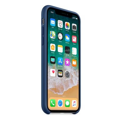 Чохол силіконовий Apple для iPhone X темно-синій (MQT42) 1286 фото