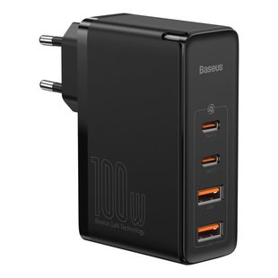 Сетевое зарядное устройство Baseus GaN2 Pro Q.C 2C + Charger Type-C Cable 100W Black (CCGAN2P-L01) 02105 фото