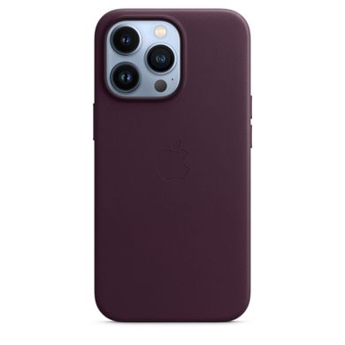 Чохол Apple Leather Case with MagSafe Dark Cherry (MM1A3) для iPhone 13 Pro 4119 фото