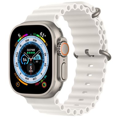 Смарт-часы Apple Watch Ultra 49mm (GPS + Cellular) Titanium Case with White Ocean Band (MNHF3) 4410 фото