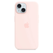 Чехол Apple iPhone 15 Silicone Case with MagSafe - Light Pink (MT0U3) 7843 фото 2