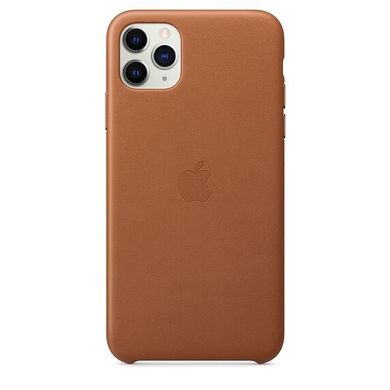 Чехол шкіряний Apple Leather Case для iPhone 11 Pro Max Saddle Brown (MX0D2)