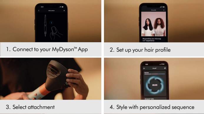 Стайлер для вьющихся волос Dyson Airwrap i.d. Multi-Styler and Dryer Curly to Coily - Strawberry Bronze/Blush Pink (581137-01) EU 80023 фото