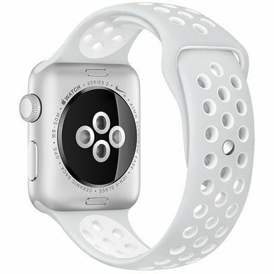 Ремешок Nike+ Apple Watch 38/40 mm Pure Platinum/White Nike Sport Band (High Copy) 2310 фото