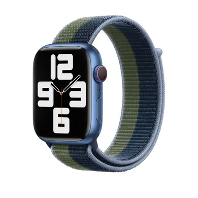 Ремешок Apple Sport Loop Abyss Blue/Moss Green (ML2Q3) for Apple Watch 42/44/45mm 4156 фото