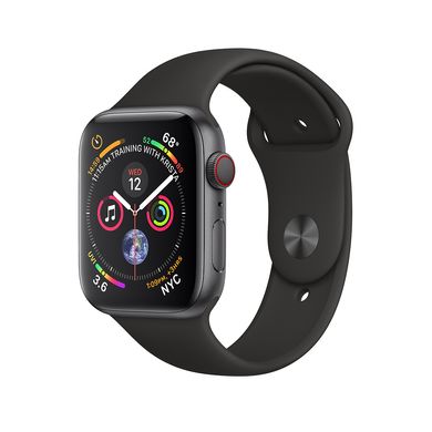 Apple Watch Series 4 (GPS+LTE) 44mm Space Gray Aluminum Case with Black Sport Band (MTUW2) 2063 фото