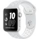 Ремінець Nike+ Apple Watch 38/40 mm Pure Platinum/White Nike Sport Band (High Copy) 2310 фото 1