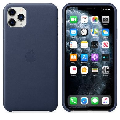Чохол шкіряний Apple Leather Case для iPhone 11 Pro Midnight Blue (MX0G2) 3639 фото
