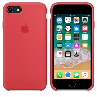 Силиконовый чехол Apple Silicone Case Red Raspberry (MRFQ2) для iPhone 8/7 1862 фото