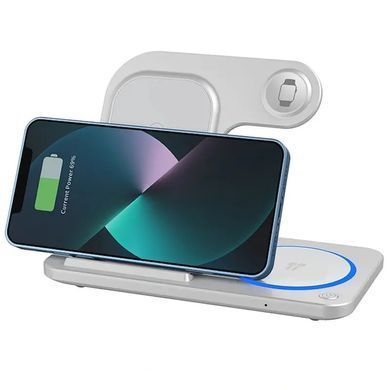 Бездротовий зарядний пристрій WIWU [Wi-W020] Foldable Magnetic Charging Station 3in1 Series 20207 фото