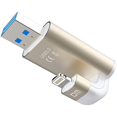 Флеш-накопичувач DM Aiplay Pro APD003 32GB USB 3.0 / Lightning Gold для iPhone, iPad, iPod  1608 фото