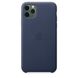 Чехол кожаный Apple Leather Case для iPhone 11 Pro Max Midnight Blue (MX0G2) 3639 фото 3