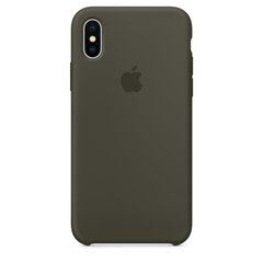 Силиконовый чехол для iPhone X тёмно-оливковый цвет (MR522) 1290 фото